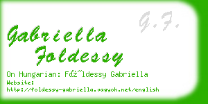 gabriella foldessy business card